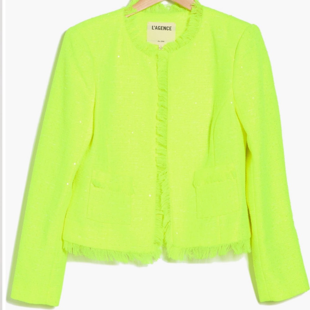 NWT - L'AGENCE Angelina Neon Tweed Jacket - Size 4

Color: Neon Citrus
